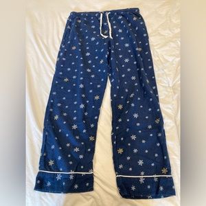 Gap navy blue snowflake pajama pants